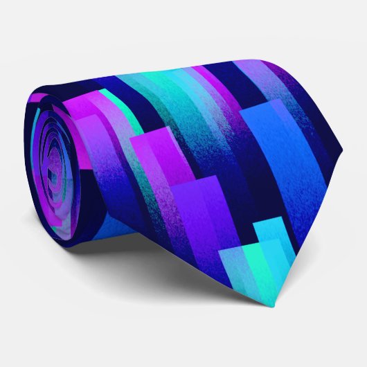クールな色の縞のタイ ネクタイ (ロール)
