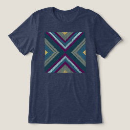 クールな色調のモザイク トライブレンドTシャツ
