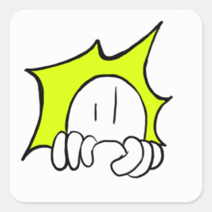 クールな落書きのステッカー スクエアシール