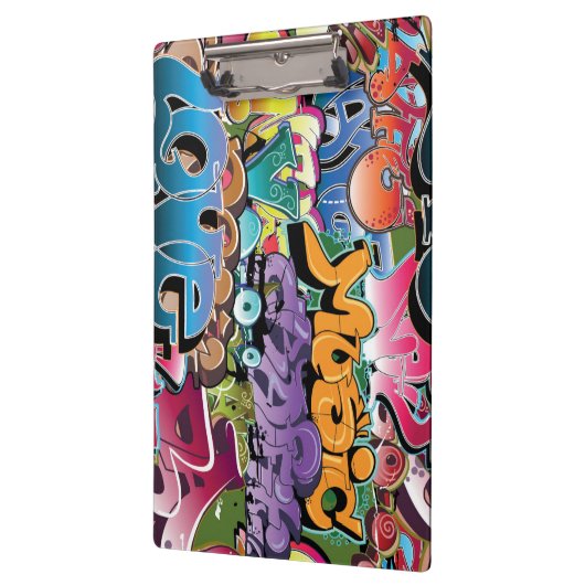 クールな落書きの通りの芸術の抽象芸術 クリップボード (左)