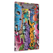 クールな落書きの通りの芸術の抽象芸術 クリップボード (右)