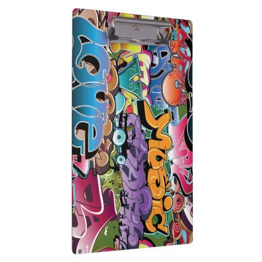 クールな落書きの通りの芸術の抽象芸術 クリップボード (右)