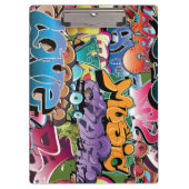 クールな落書きの通りの芸術の抽象芸術 クリップボード (正面)
