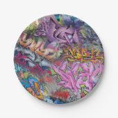 クールな落書きの通りの芸術の抽象芸術 ペーパープレート (正面)