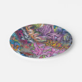 クールな落書きの通りの芸術の抽象芸術 ペーパープレート (アングル)