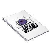 クールな蜘蛛のユーモア：焦らず、落ち着いて、運んでおけ ノートブック (右側)