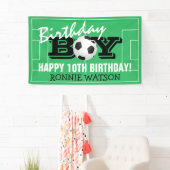 クールな誕生日おめでとう サッカー少年 | Happy Birthday 横断幕 (インサイチュ)