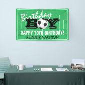 クールな誕生日おめでとう サッカー少年 | Happy Birthday 横断幕 (トレードショー)
