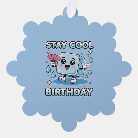クールな誕生日 オーナメントカード (正面)