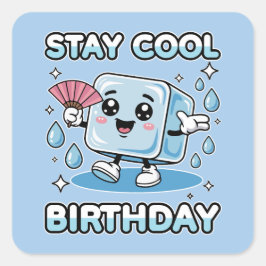 クールな誕生日 スクエアシール