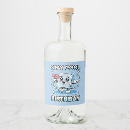 クールな誕生日 リキュールボトルラベル