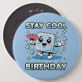 クールな誕生日 缶バッジ (正面&裏面)