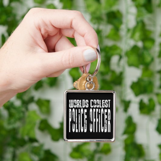 クールな警官の世界の最もクールな警官 キーホルダー (手)