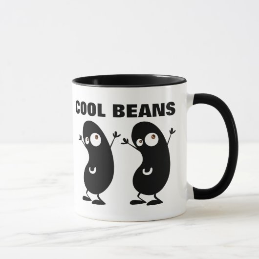 クールな豆のおもしろいなコーヒー・マグ マグカップ (右)