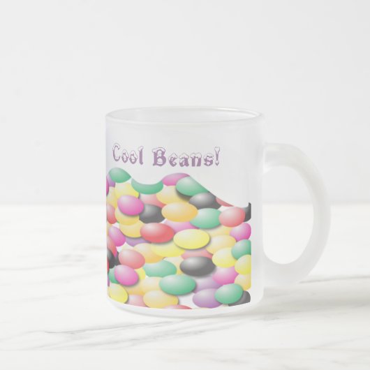 クールな豆! フロストグラスマグカップ (右)