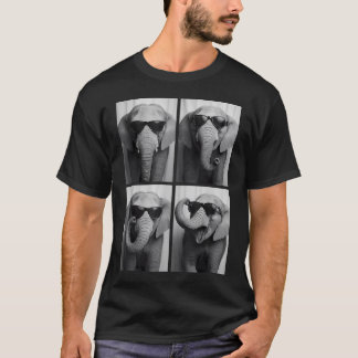 クールな象のサングラス ジャングル アフリカの動物 Tシャツ