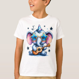 クールな象 音楽好き アート Tシャツ