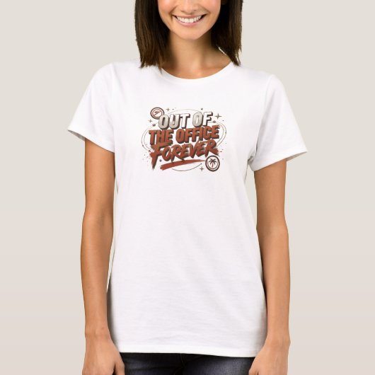 クールな赤い不在中カスタムシャツ Tシャツ (正面)