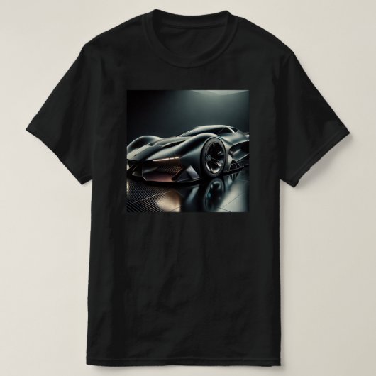 クールな車のデザイン Tシャツ (デザイン正面)