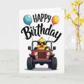 クールな車の誕生日カード カード (黄色い花)