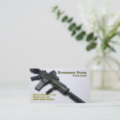 クールな迷彩柄の火器の名刺 名刺 (スタンド正面)