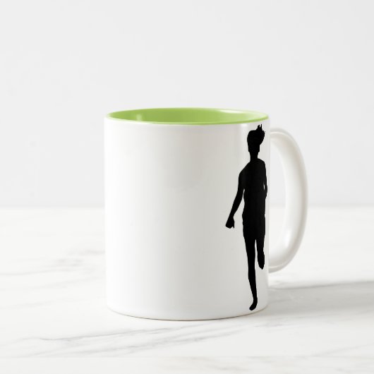 クールな連続した女の子 ツートーンマグカップ (正面右)