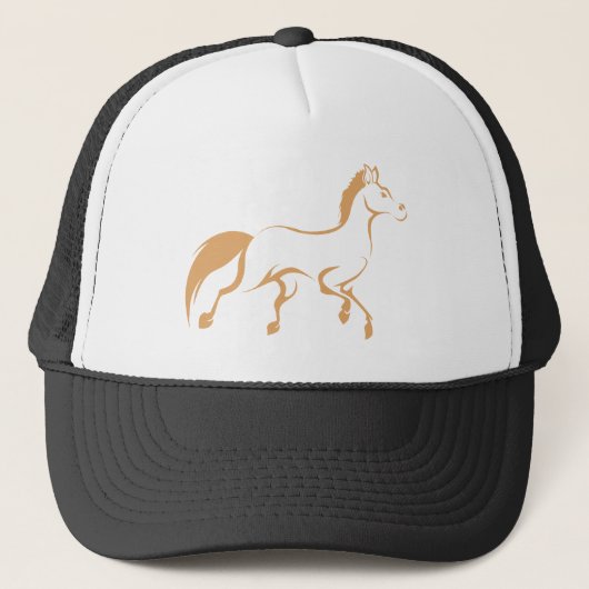 クールな連続した馬のロゴのワイシャツ キャップ (正面)