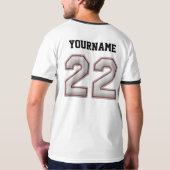 クールな野球のステッチの一見を用いる第22 Tシャツ (裏面)
