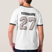 クールな野球のステッチの一見を用いる第27 Tシャツ (裏面)