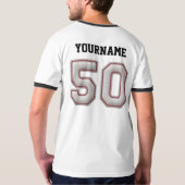 クールな野球のステッチの一見を用いる第50 Tシャツ (裏面フル)