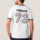 クールな野球のステッチの一見を用いる第73 Tシャツ (裏面)