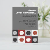 クールな野球のバーのバルミツワーのパーティーカード 招待状 (スタンド正面)