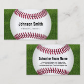 クールな野球 ソフトボール コーチ プレーヤー トレーナー スタッフ 名刺 (正面/裏面)