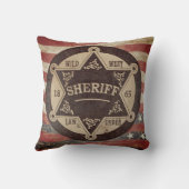 クールな野生の西の保安官の枕! クッション (裏面)