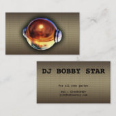 クールな金ゴールド3D DJのロゴの名刺 名刺 (正面/裏面)