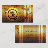 クールな金ゴールドdjの金属グランジな名刺 名刺 (正面/裏面)