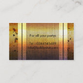 クールな金ゴールドdjの金属グランジな名刺 名刺 (裏面)