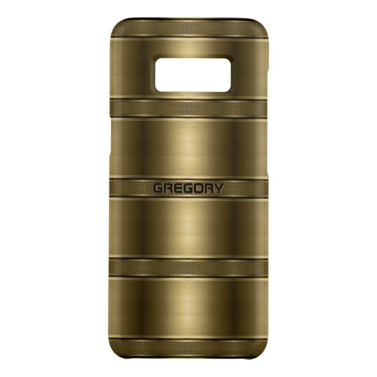 クールな金属金ゴールドのストライプなパターン Case-Mate SAMSUNG GALAXY S8ケース