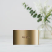 クールな金属青銅色の手品師 名刺 (スタンド正面)