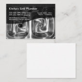 クールな鉛管工の名刺のテンプレート 名刺 (正面/裏面)