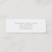 クールな銀の抽象芸術パターン スキニー名刺 (裏面)