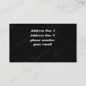 クールな銀河系の背景 名刺 (裏面)