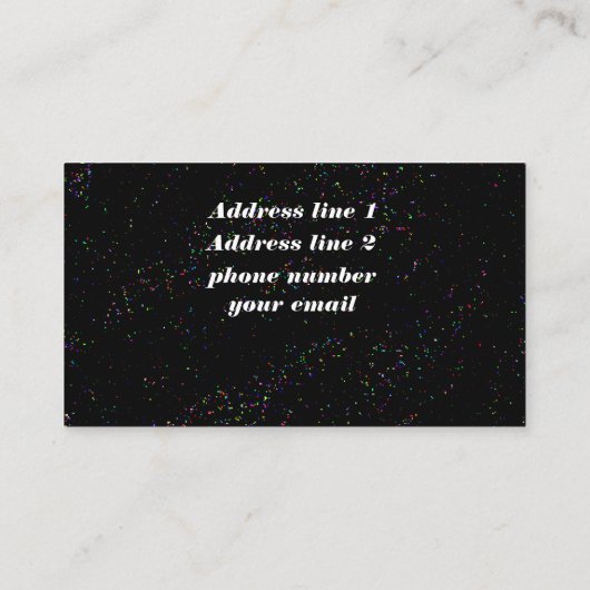クールな銀河系の背景 名刺 (裏面)