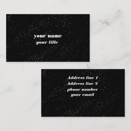 クールな銀河系の背景 名刺 (正面/裏面)