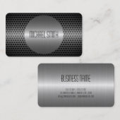 クールな銀製のステンレス鋼の金属の穴 名刺 (正面/裏面)