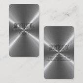 クールな銀製の鋼鉄金属 名刺 (正面/裏面)