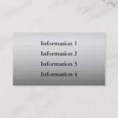 クールな銀製フレームの名刺 名刺 (裏面)