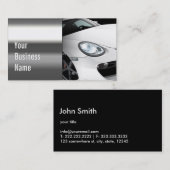 クールな鋼鉄移動式自動詳述の名刺 名刺 (正面/裏面)