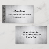 クールな鋼鉄金属の一見の名刺 名刺 (正面/裏面)