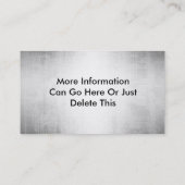 クールな鋼鉄金属の一見の名刺 名刺 (裏面)